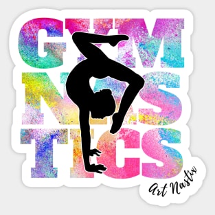 Art Nastix Gymnastics Silhouette Design - 1 Sticker